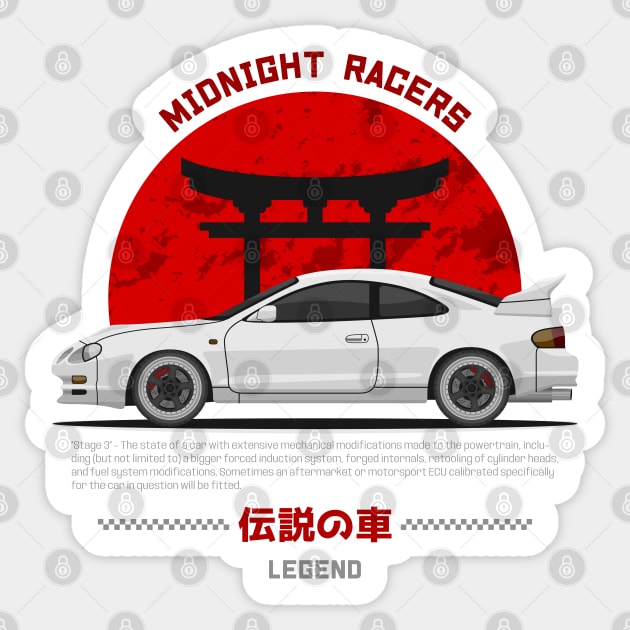 Tuner White MK6 Celica Superior JDM Sticker by GoldenTuners